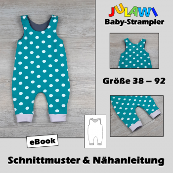 JULAWI Baby-Strampler eBook Schnittmuster Gr38-92